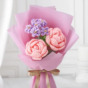 Rose and Daisy Crochet Pair